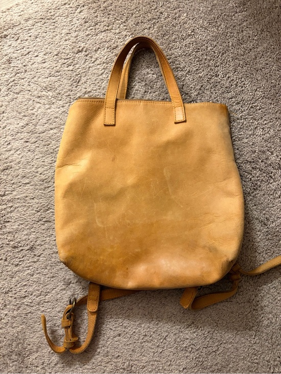 Able Handbags - Able Abera Tan Leather Backpack Tote